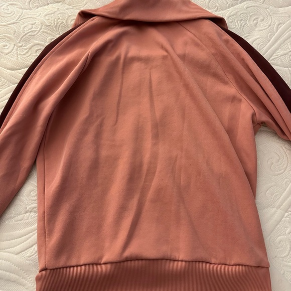 Puma Women's Pink/Maroon Stripe Jacket High Neck Althletic Jacket - Picture 5 of 5